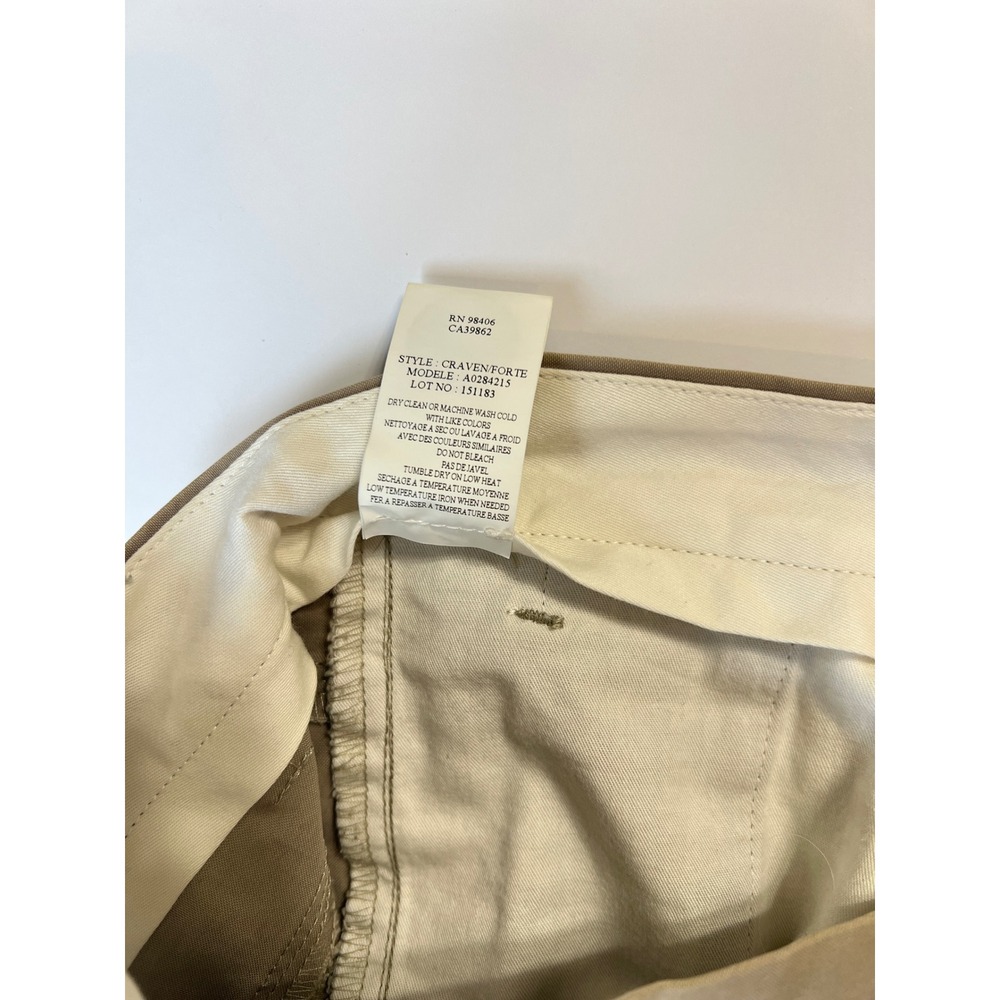 Theory Craven Forte Men Tan Khaki Chino Pants Straight Leg Cotton 33 - Picture 4 of 12